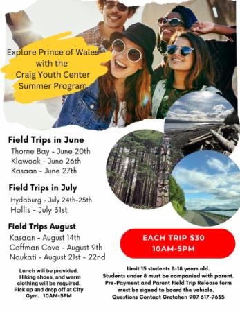 Summer Field trips at Youth Center 2024